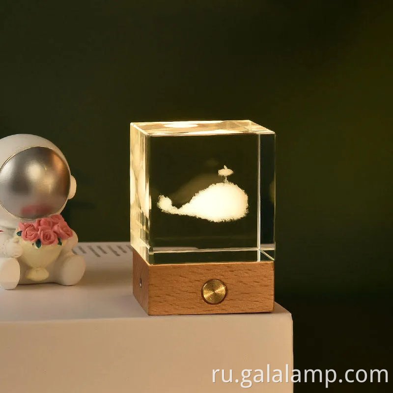 Декоративный 3D лазерный резной деревянный светящийся ночной свет